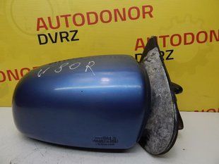 Mirror side right mechanical blue Hyundai Pony 1989 - 1994
