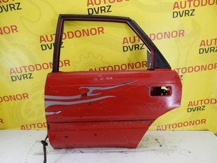 Door rear left red Mazda 626 1987 - 1991